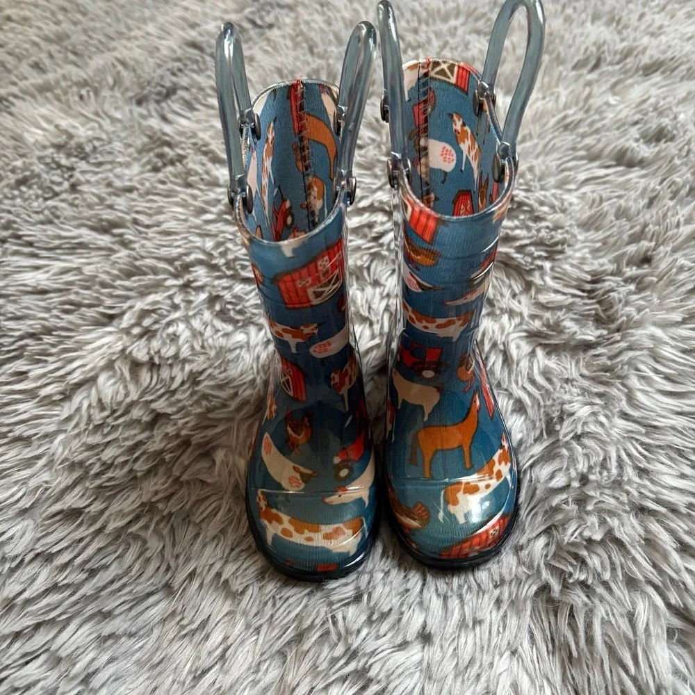 Western Chief Farm Animal Rain Boots Toddler 5c Unisex Spring Summer - Picture 3 of 5